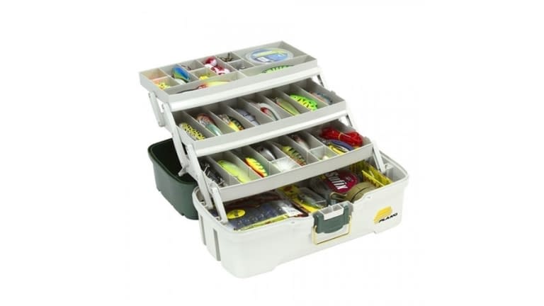 Fishing Tackle Box 3 Fold Out Multi-Tier Trays Fishing Gear buy