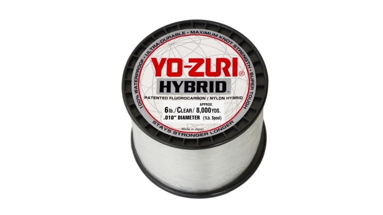 Yo-Zuri Fluorocarbon Nylon Hybrid Fishing Line - 10 LB Test - 600 Yards -  Clear 