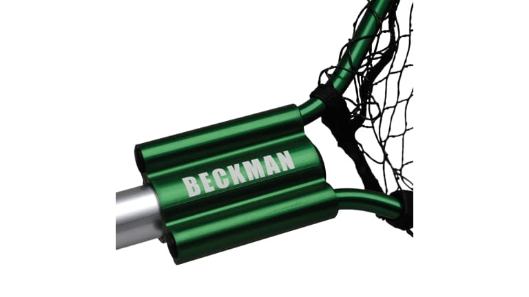 Beckman Fixed Handle/Coated Nylon Landing Net - Green/Silver, 32in