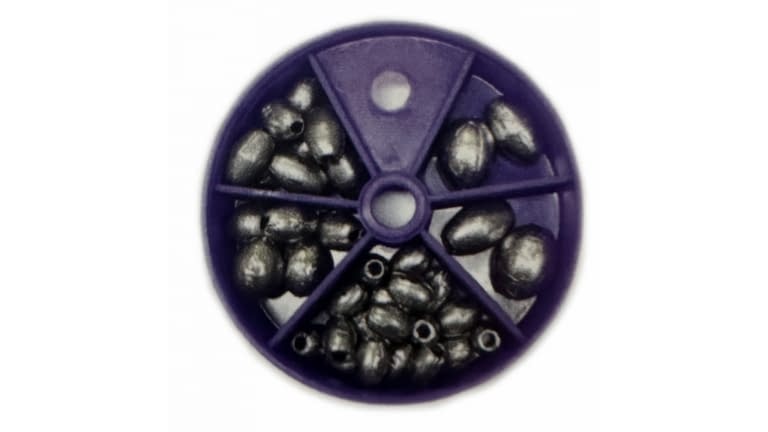 Bullet Weights Egg Sinkers, 35 counts, Gray