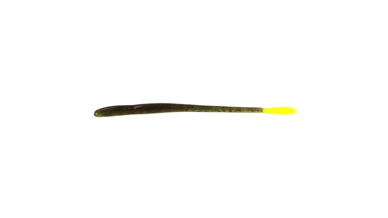 Keeper Custom Worms Straight Tail Worms - Green Weenie w/Red & Green Flake & Chartreuse Tail