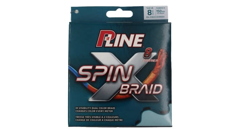 P-Line 8 Carrier Spin X-Braid 8lbs Orange/Blue