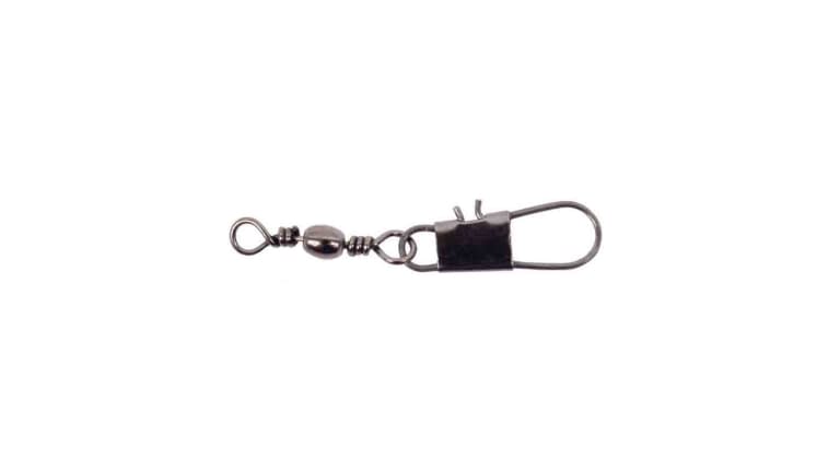 Eagle Claw Black Barrel Swivel with Safety Snap 12