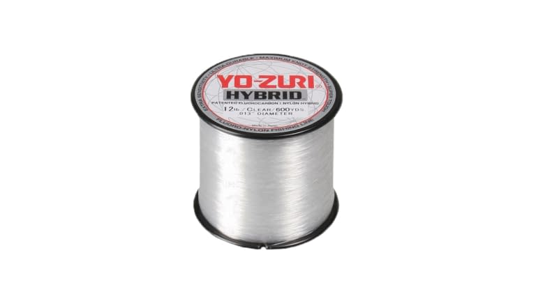 Yo-Zuri Fluorocarbon Nylon Hybrid Fishing Line - 10 LB Test - 600 Yards -  Clear 