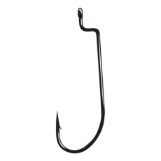 Gamakatsu 25 Pack EWG Offset Worm Hook (Black 5/0)