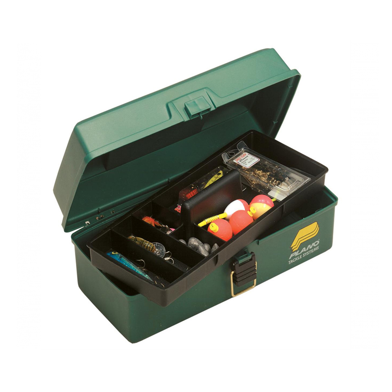 Plano Fishing Gear Organizer Tackle Box w/ Removable Bait Racks & 4 Trays,  Green, 1 Piece - Kroger