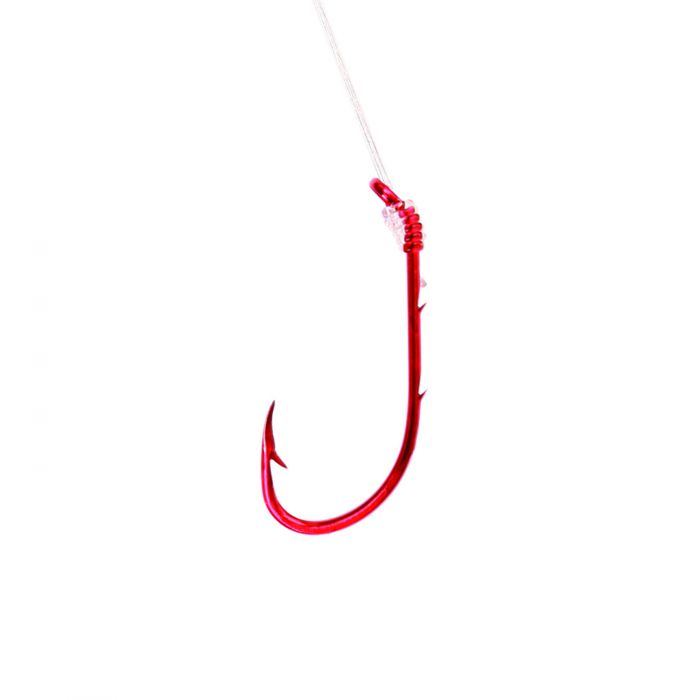 Eagle Claw Snelled Baitholder Hook Red