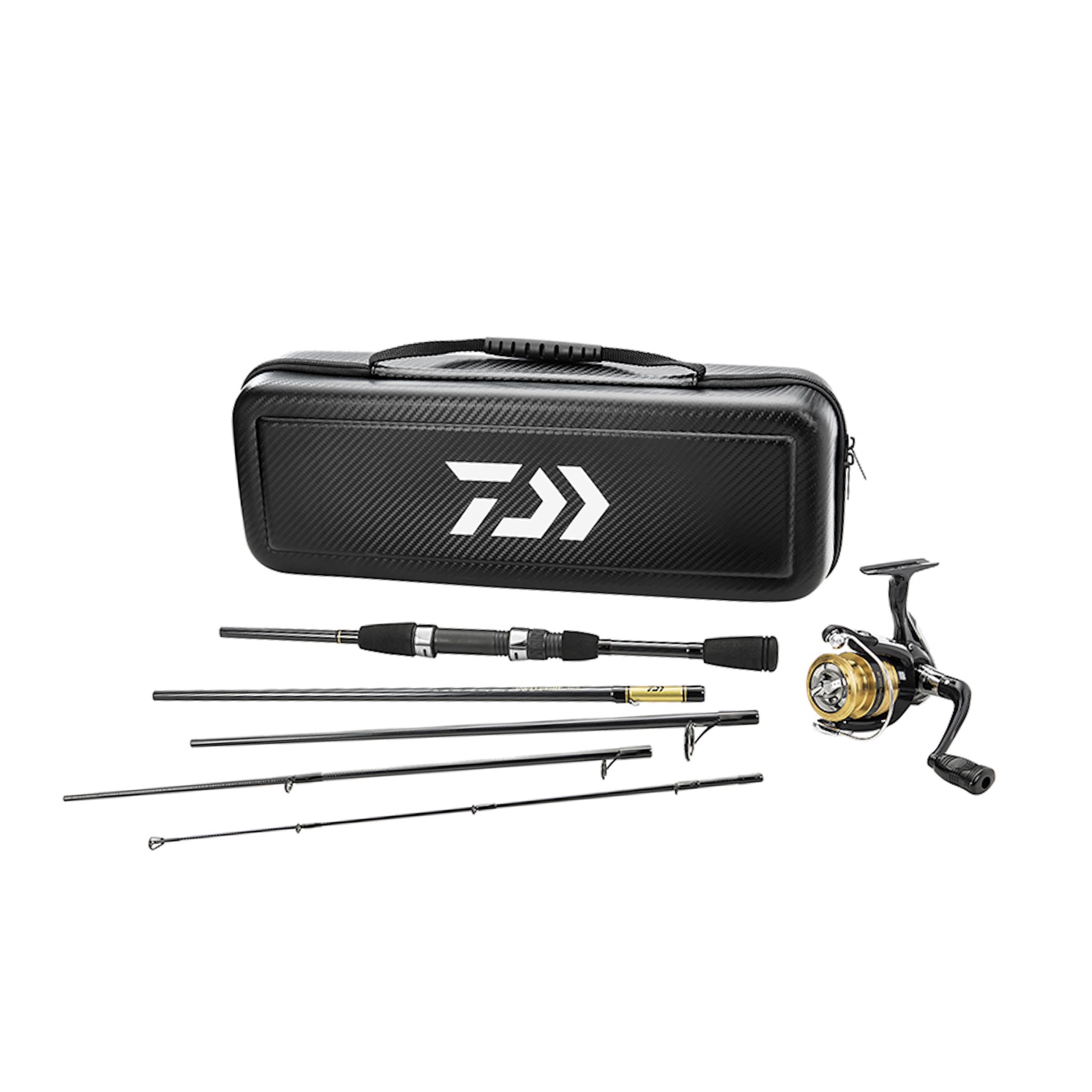 Daiwa Carbon Case Travel Pre-Mounted Freshwater Spinning Combo