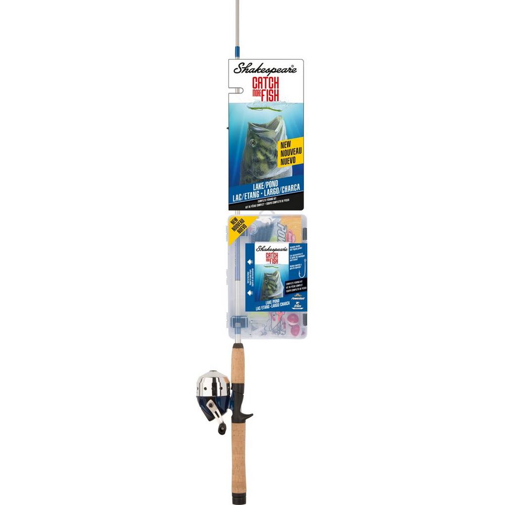 Shakespeare Catch More Fish 6' Rod & Reel Combo Lake & Pond Fishing Kit  w/Tackle