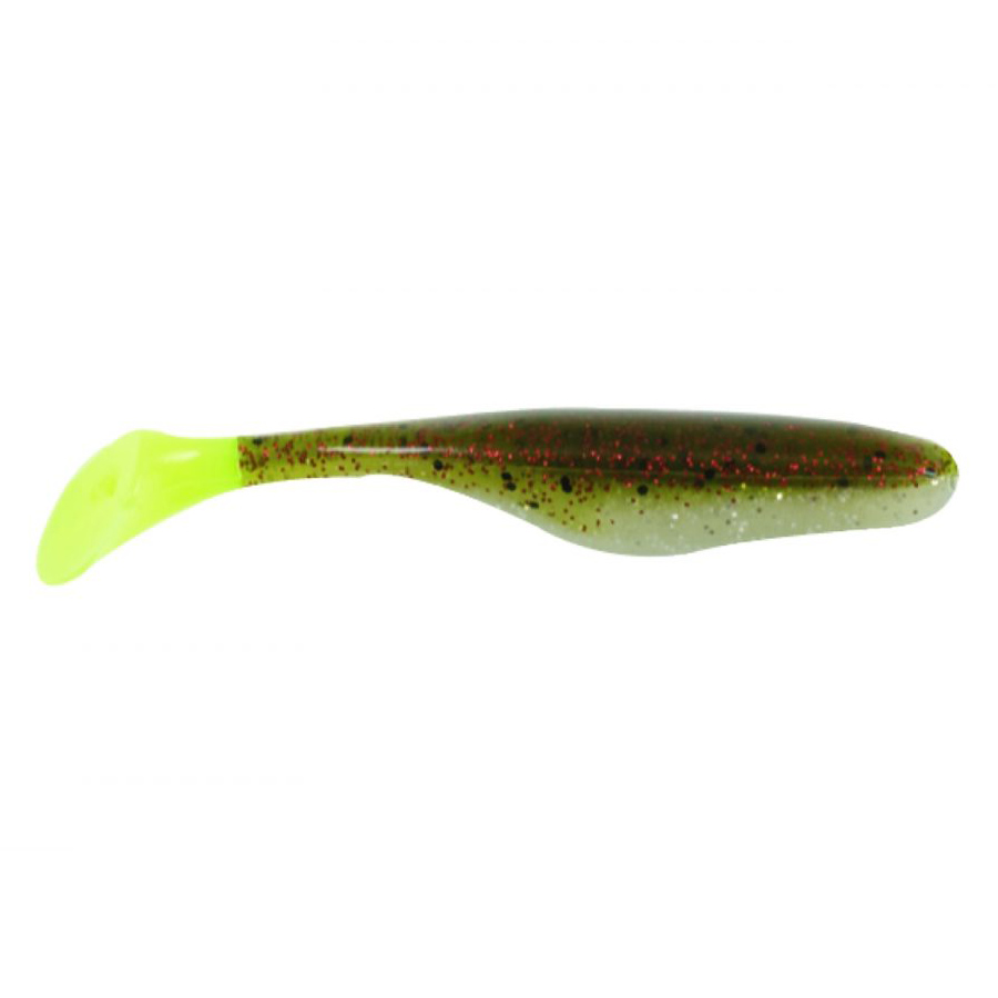 FREE USA SHIPPING...20 SALTWATER BASS ASSASSIN 4" S&P CHARTREUSE TAIL CURLY SHAD 